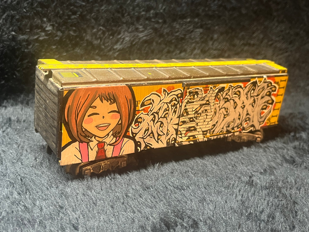Metal Graffiti Train (Hand-Painted) by Matt “Ekwa” Stick