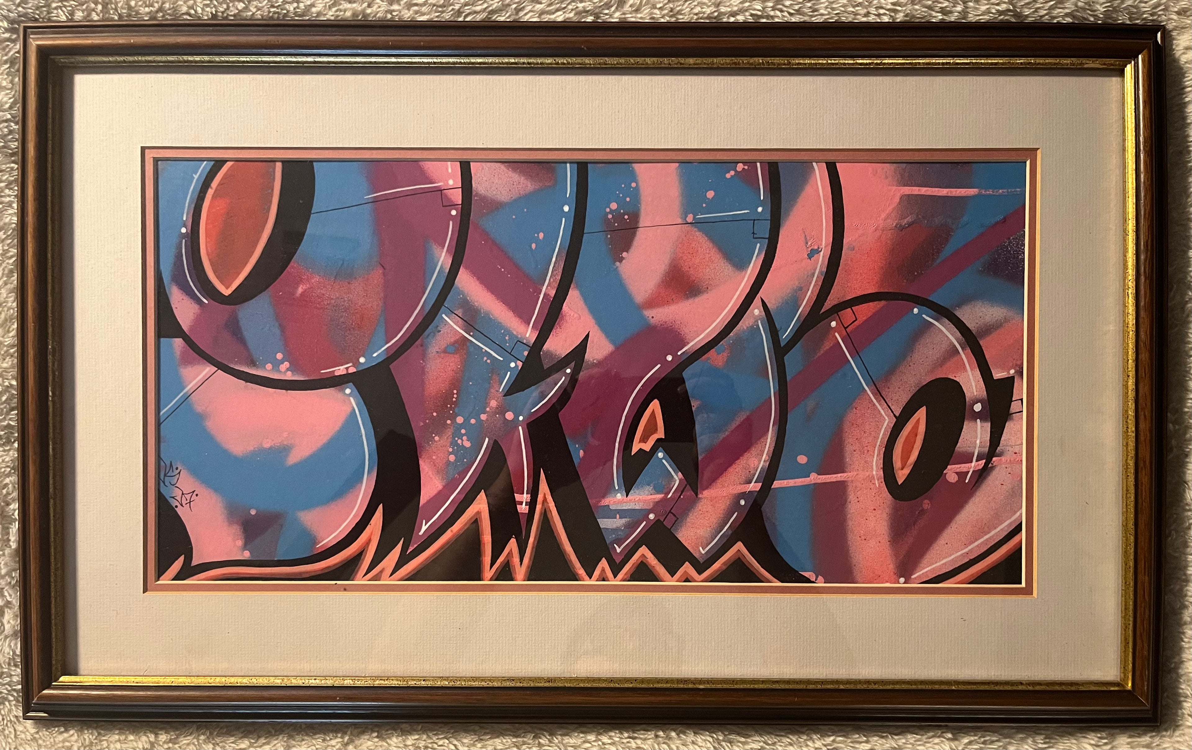 “Untitled” (9x20”) Original Painting by Matt “Ekwa” Stick