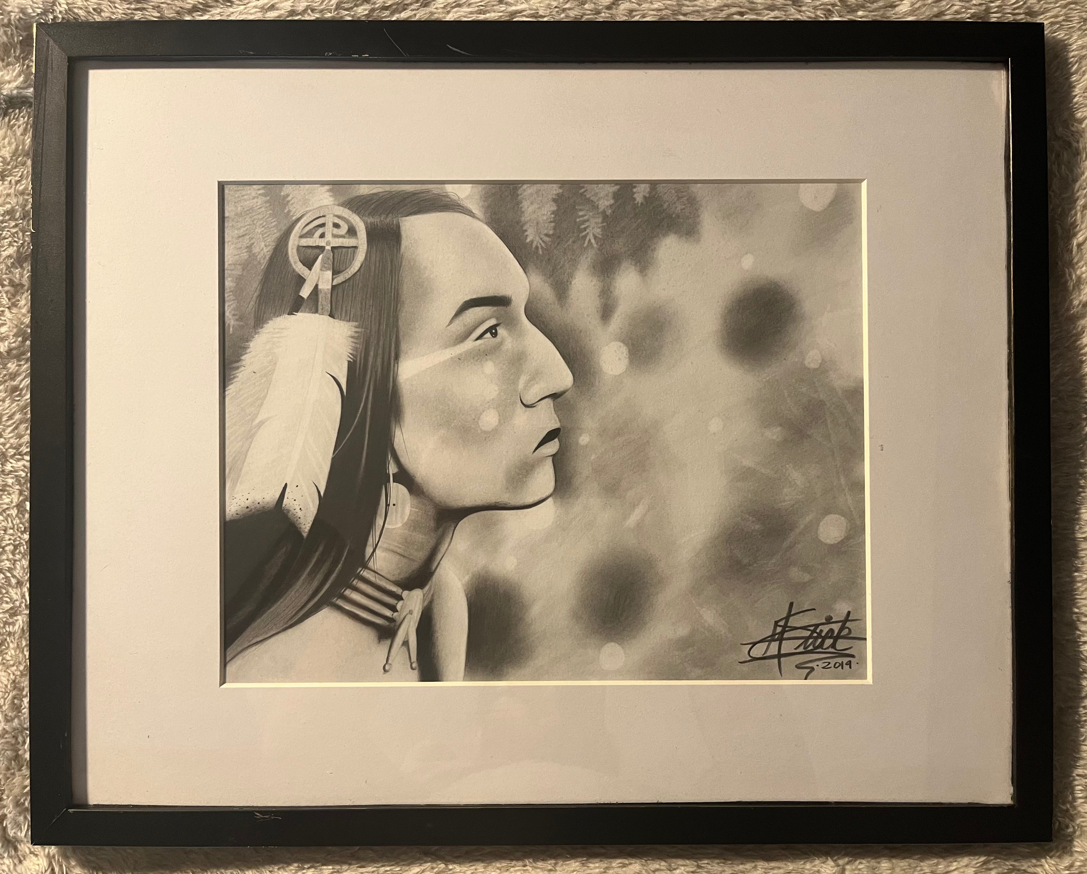 “Pines” (11x14”) Original Drawing by Matt “Ekwa” Stick