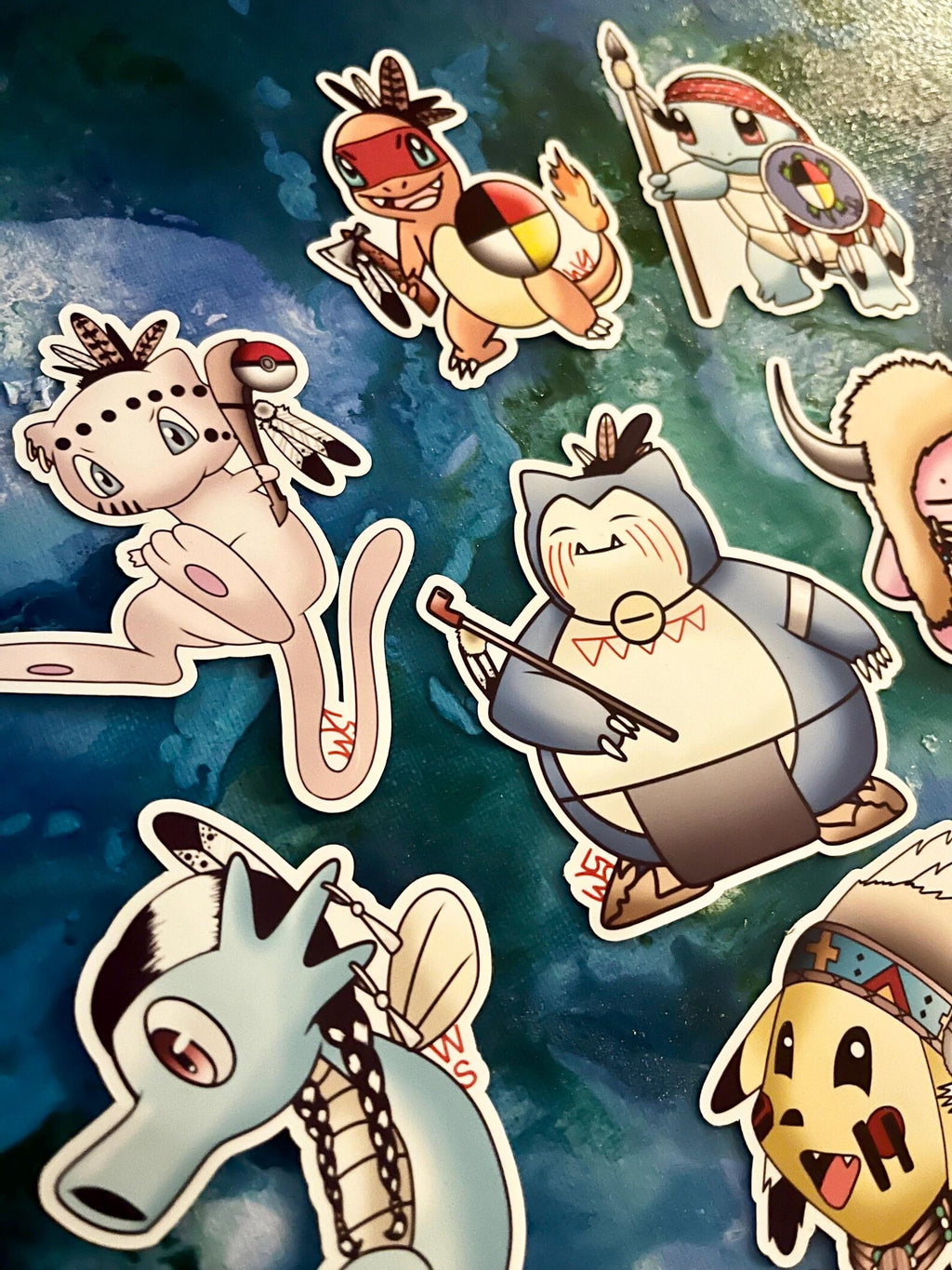 Native Pokémon Stickers (Pack of 12)