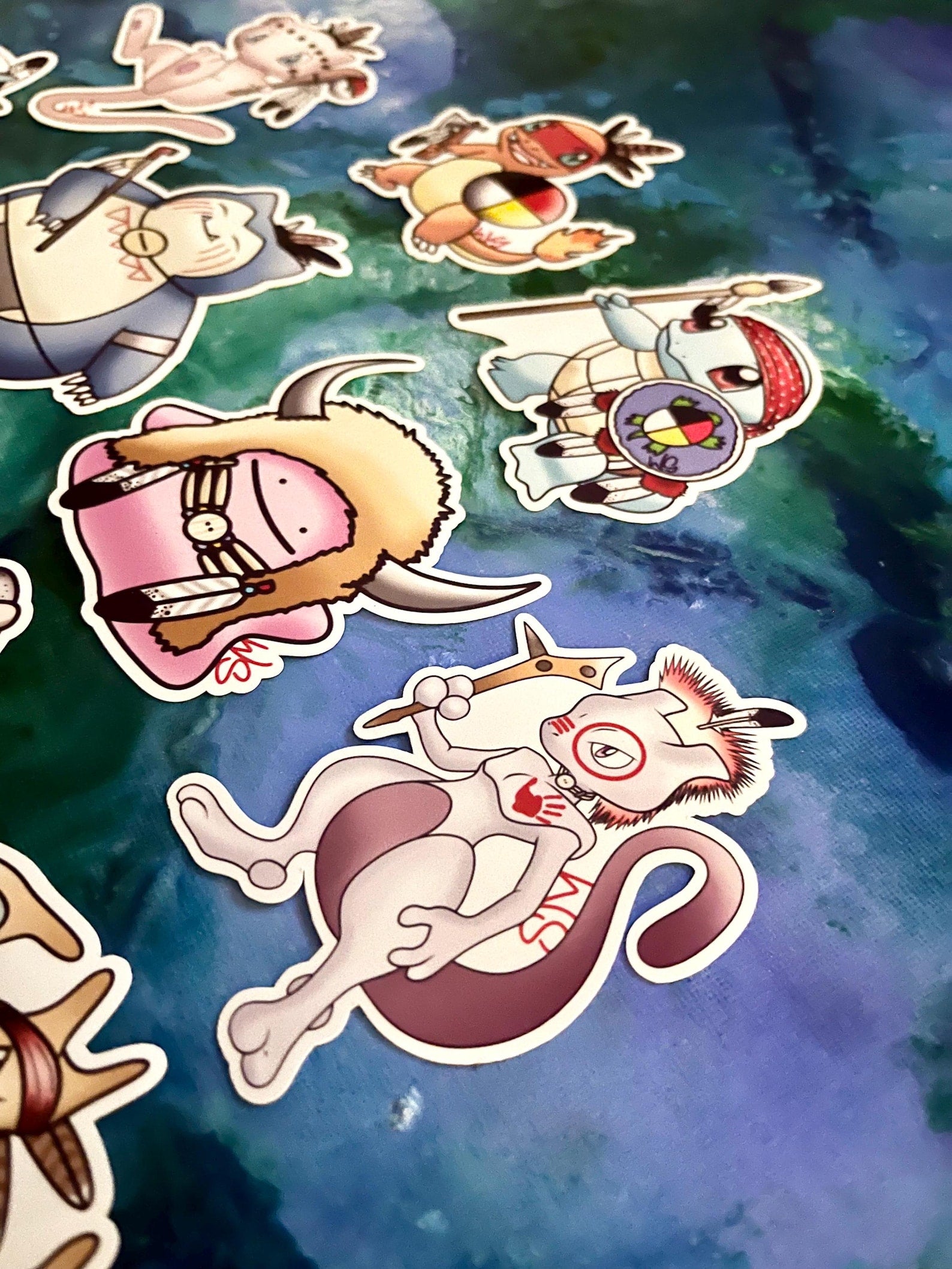 Native Pokémon Stickers (Pack of 12)